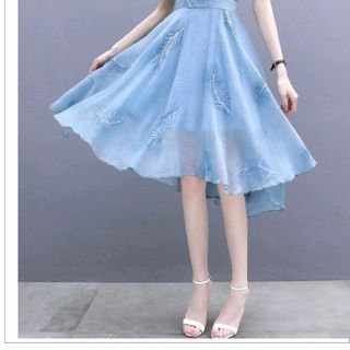 ĐẦM VOAN TAY CON XẺ TÀ