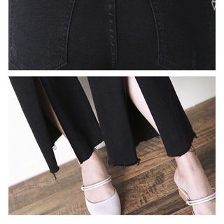 QUẦN JEANS ỐNG LOE XẺ TRƯỚC
