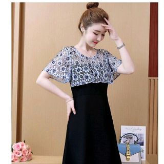 đầm phối ren tô châu hàng đẹp