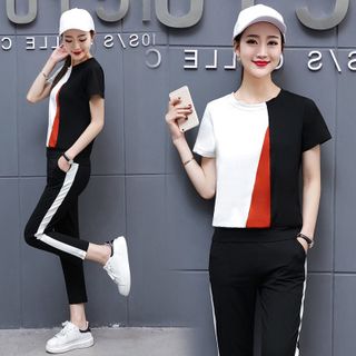 Set Bộ Dài Trắng Phối Màu
