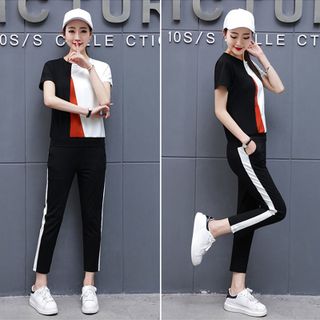 Set Bộ Dài xanh Lá Phối Màu