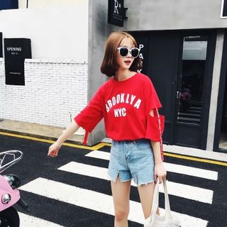 ÁO UNISEX XẺ TAY PHỐI DÂY