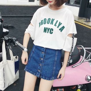 ÁO UNISEX XẺ TAY PHỐI DÂY