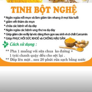 Tinh bột nghệ sạch an toàn và