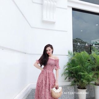 đầm xoè chun ngực
