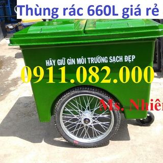 Cung cấp thùng rác nhựa giá rẻ- thùng rác 120L