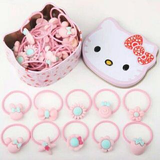 Hộp 40 Dây Cột Tóc Cho Bé Có mẫu kitty