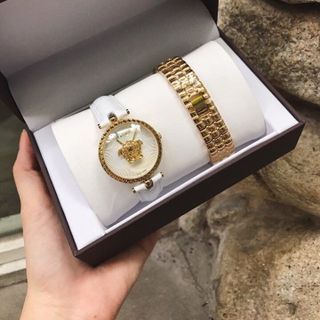 versac dây da nhiều màu tặng kèm dây kim loại