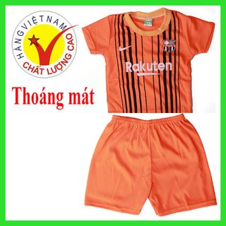 Bộ Đồ Thể Thao Cho Bé Trai - Thun Lạnh - Kháng Khẩn - Thoáng Mát - Màu Cam - Ngắn Tay giá sỉ