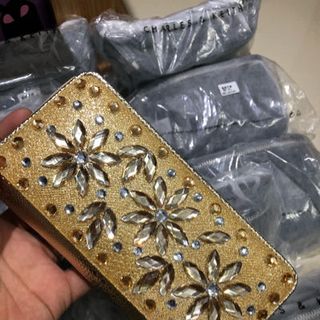 bóp kim sa QC size 20 đen bạc đồng