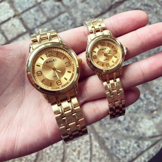 Đồng hồ đôi kim loại HALEI