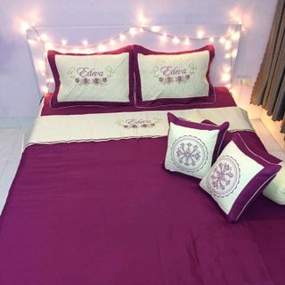 Bộ sattin thêu 1m6