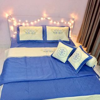 Bộ sattin thêu 1m6