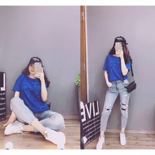 ÁO PHÔNG XANH HOTGIRL