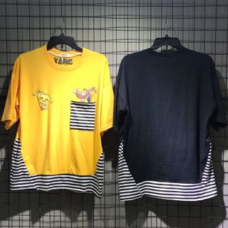 Ảnh thật 100 ÁO THUN PHỐI TÀ - cotton