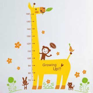 Decal Dán Tường Thước Đo Hươu cao cổ