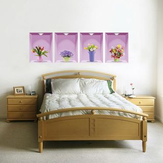 Decal 4 Chậu Hoa 3d
