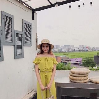 Set áo trễ vai quần ống rộng