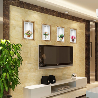 Decal 4 Chậu Hoa 3d Mới