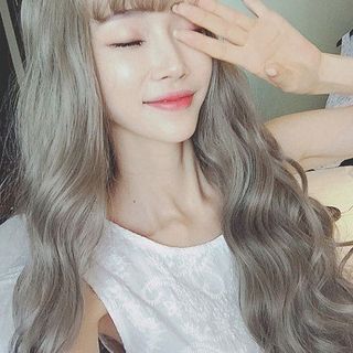 Tóc Bạch Kim Xoăn Mái Thưa MHS 35