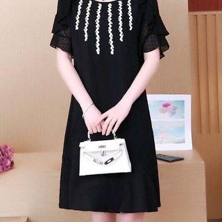 ĐẦM SUÔNG TAY LOE ĐÍNH HẠT