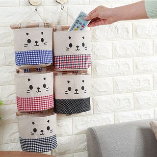 Combo 3 Túi treo Tường Vải Bố Hình Mèo