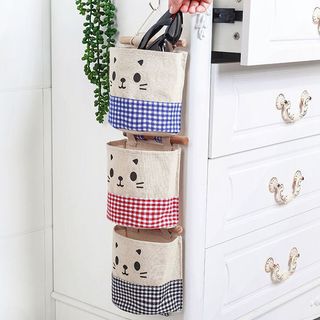 Combo 3 Túi treo Tường Vải Bố Hình Mèo