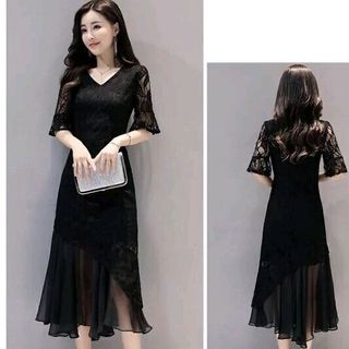 ĐẦM SUÔNG ÔM REN PHỐI VOAN