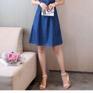ĐẦM JEAN XOÈ TAY CON