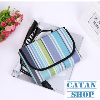 Bạt trải cắm trại xếp gọn thảm trải đi phượt picnic 3 lớp chống thấm tuyệt đối có quai xách