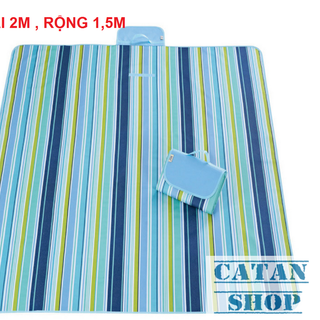 Bạt trải cắm trại xếp gọn thảm trải đi phượt picnic 3 lớp chống thấm tuyệt đối có quai xách