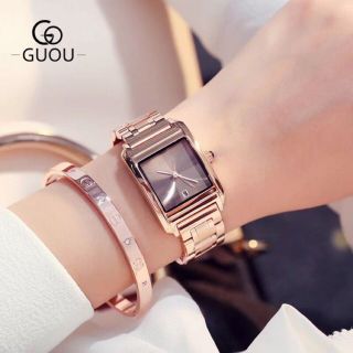 ĐỒNG HỒ NỮ DÂY KIM LOẠI GUOU 8089