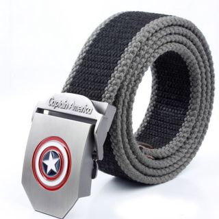Thắt lưng vải dù mặt Khóa Kẹp Hợp Kim - Mặt Captain America