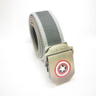 Thắt lưng vải dù mặt Khóa Kẹp Hợp Kim - Mặt Captain America
