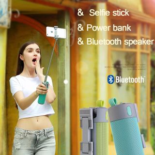 Sản Phẩm 5 in 1 Gậy Selfie Kiêm Sạc Dự Phòng Và Loa Bluetooth