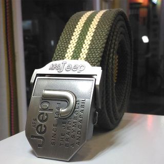 Thắt lưng vải dù mặt Khóa Kẹp Hợp Kim - Mặt Jeep