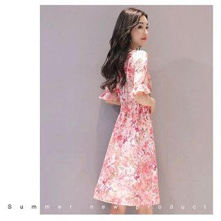 ĐẦM SUÔNG HOA EO RÚT DÂY