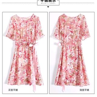 ĐẦM SUÔNG HOA EO RÚT DÂY