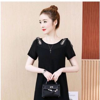 ĐẦM SUÔNG VAI ĐÍNH ĐÁ