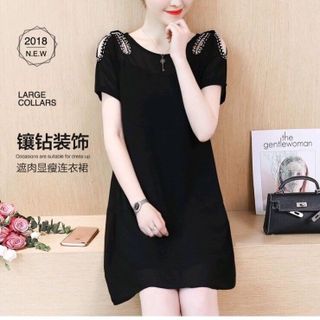 ĐẦM SUÔNG VAI ĐÍNH ĐÁ