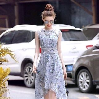 ĐẦM VOAN ĐUÔI CÁ PHỐI REN