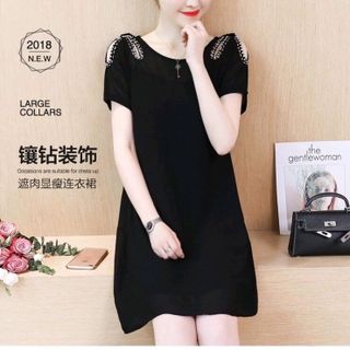 ĐẦM SUÔNG VAI ĐÍNH ĐÁ