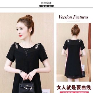 ĐẦM SUÔNG VAI ĐÍNH ĐÁ