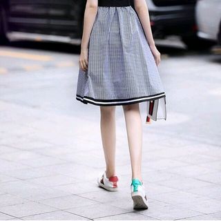 ĐẦM XÒE CARO CỔ SÔ MI PHỐI VIỀN SANG TRỌNG