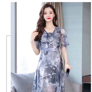 Đầm voan lụa 2 lớp