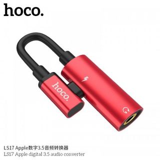 Hoco - Jack chuyển đổi cho ip7/7 plus 1 Đầu Sạc 2A - 1 Đầu tai nghe cổng Lightning - LS17