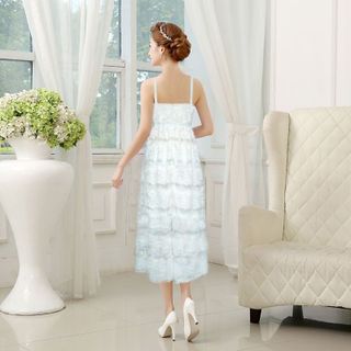 Sale Đồng Gía 139k Đầm ren trắng maxi Dawn - TP1632