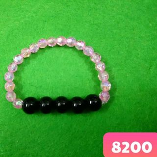chuỗi đeo tay hạt pha lê hồng kèm hạt đá đen giá sỉ 20k 1 chuỗi z a l o 0 9 87217952