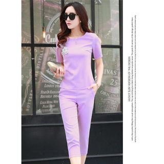 Sale Đồng Gía 89kSet bộ lửng đính 3 hoa thời trang