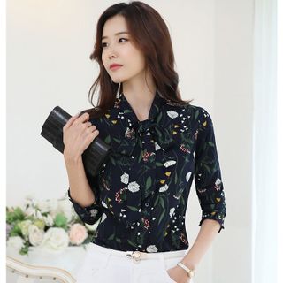 CTKM Sale DG 89k - Áo Sơ Mi Hàn Quốc Hoa Lá Mùa Xuân M
